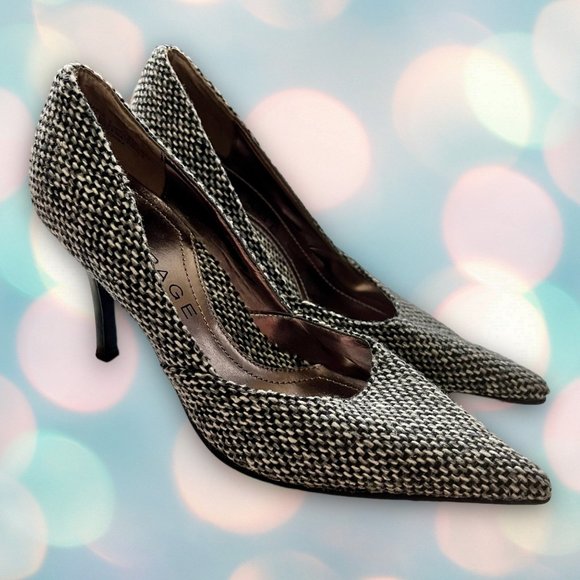 Rampage Women’s Gray Tweed Pointed Toe Heels Pumps Size 6 - Picture 2 of 8
